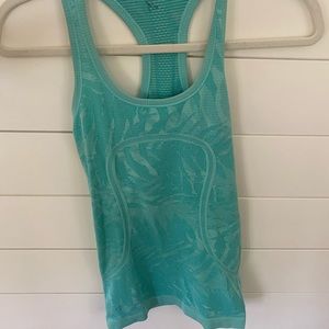 *RARE* Teal Lulu Lemon Palm Tank !!!! Size 2!!!